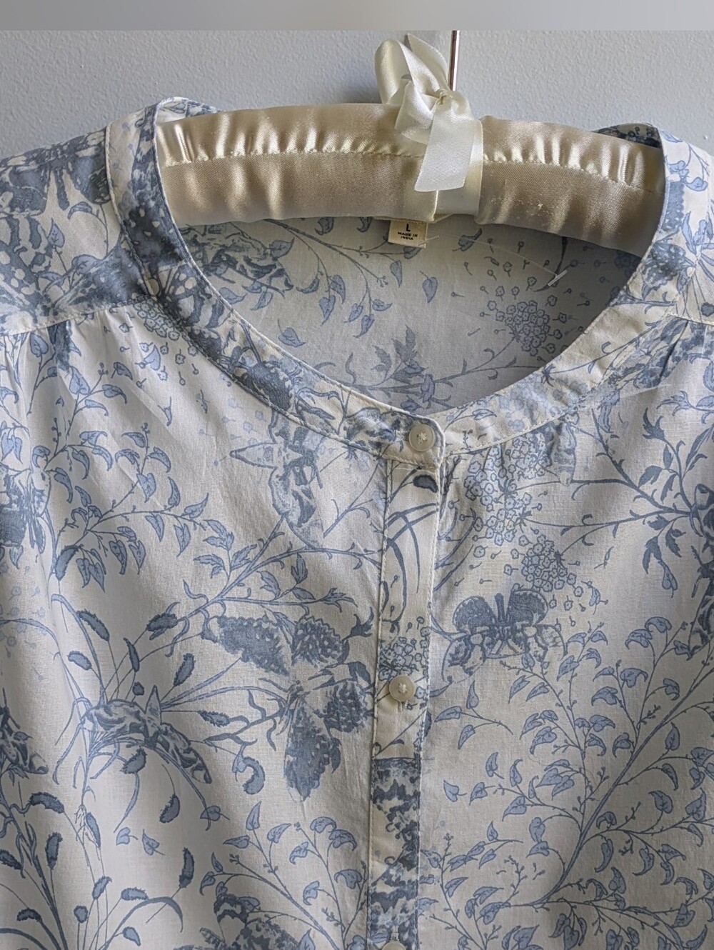NWOT... Lucky Brand 100% Cotton Botanical/Butterfly Print Size L